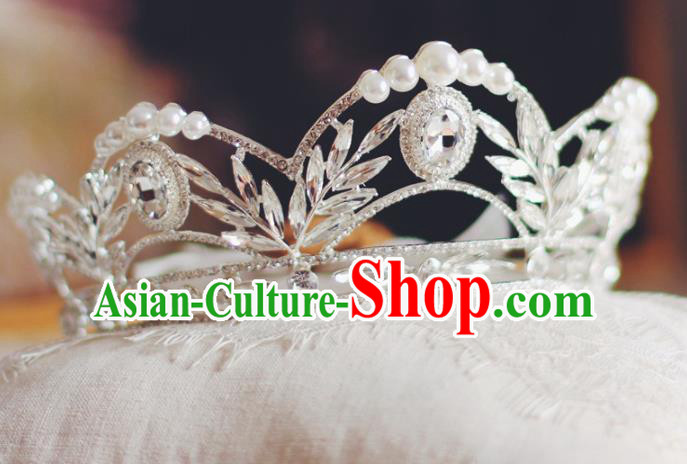 Handmade Luxury Zircon Royal Crown Baroque Wedding Women Jewelry Accessories European Princess Headwear Handmade Luxury Zircon Royal Crown Baroque Wedding Women Jewelry Accessories European Princess Headwear
