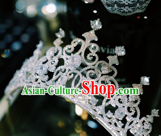 Baroque Wedding Women Jewelry Accessories European Princess Headwear Handmade Luxury Zircon Royal Crown Baroque Wedding Women Jewelry Accessories European Princess Headwear Handmade Luxury Zircon Royal Crown