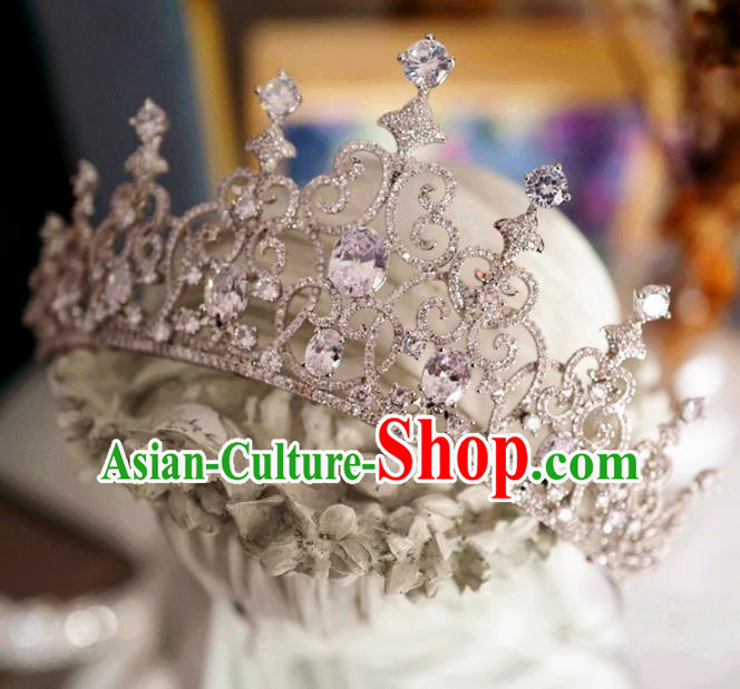 Baroque Wedding Women Jewelry Accessories European Princess Headwear Handmade Luxury Zircon Royal Crown Baroque Wedding Women Jewelry Accessories European Princess Headwear Handmade Luxury Zircon Royal Crown