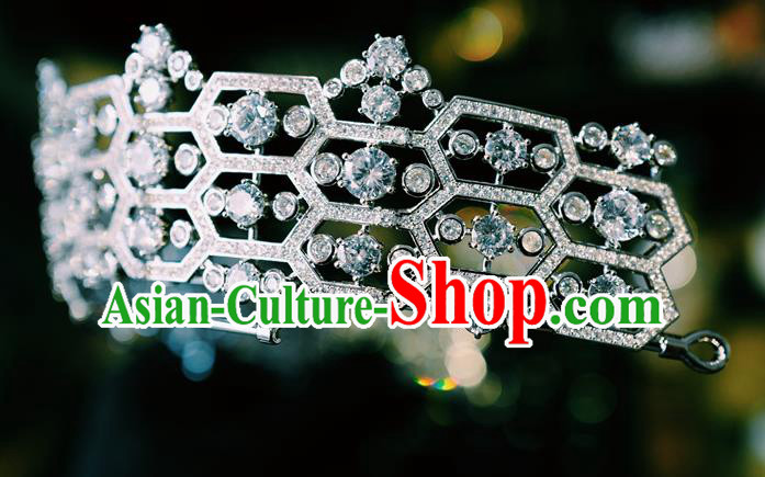 Top Baroque Queen Zircon Royal Crown Bride Headwear European Wedding Jewelry Accessories Top Baroque Queen Zircon Royal Crown Bride Headwear European Wedding Jewelry Accessories