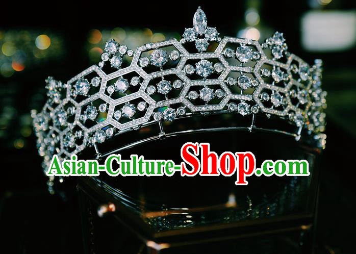 Top Baroque Queen Zircon Royal Crown Bride Headwear European Wedding Jewelry Accessories Top Baroque Queen Zircon Royal Crown Bride Headwear European Wedding Jewelry Accessories