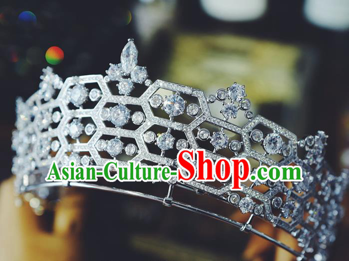 Top Baroque Queen Zircon Royal Crown Bride Headwear European Wedding Jewelry Accessories Top Baroque Queen Zircon Royal Crown Bride Headwear European Wedding Jewelry Accessories
