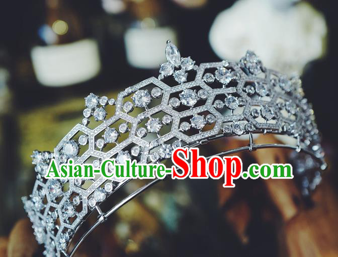Top Baroque Queen Zircon Royal Crown Bride Headwear European Wedding Jewelry Accessories Top Baroque Queen Zircon Royal Crown Bride Headwear European Wedding Jewelry Accessories