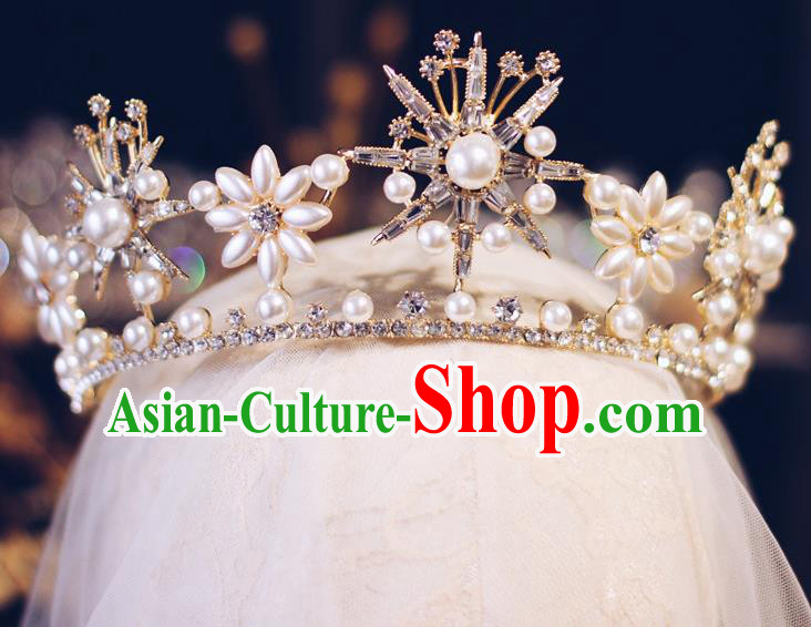Top Bride Headwear European Wedding Jewelry Accessories Baroque Queen Pearls Royal Crown Top Bride Headwear European Wedding Jewelry Accessories Baroque Queen Pearls Royal Crown