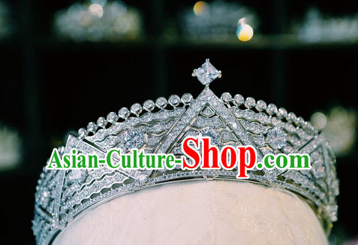 European Retro Hair Accessories Bride Zircon Royal Crown Wedding Princess Jewelry European Retro Hair Accessories Bride Zircon Royal Crown Wedding Princess Jewelry
