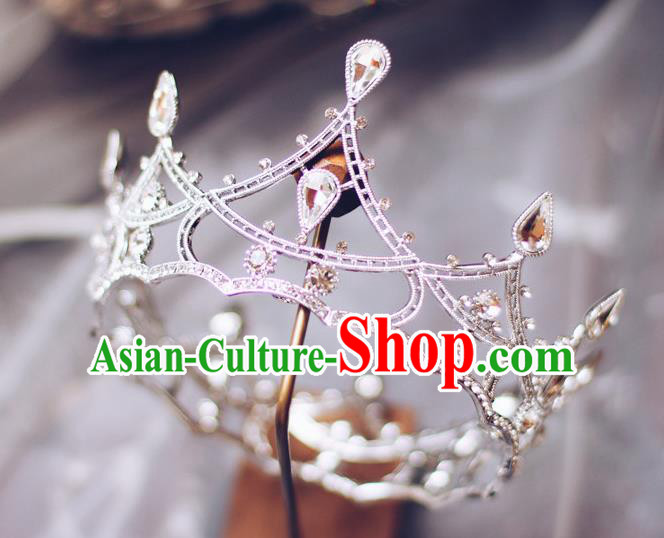 European Princess Jewelry Wedding Hair Accessories Bride Round Royal Crown European Princess Jewelry Wedding Hair Accessories Bride Round Royal Crown