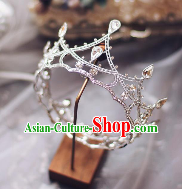 European Princess Jewelry Wedding Hair Accessories Bride Round Royal Crown European Princess Jewelry Wedding Hair Accessories Bride Round Royal Crown