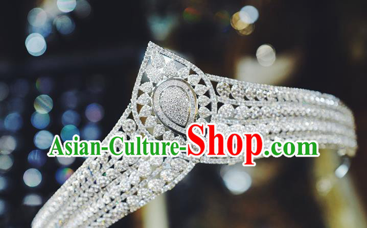 Top European Wedding Jewelry Accessories Princess Zircon Royal Crown Bride Headwear
