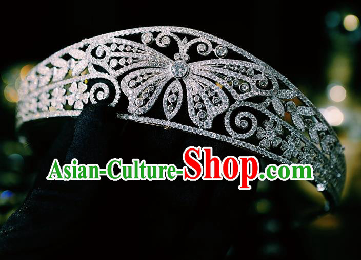 Top European Retro Zircon Butterfly Royal Crown Bride Headwear Princess Wedding Jewelry Accessories Top European Retro Zircon Butterfly Royal Crown Bride Headwear Princess Wedding Jewelry Accessories