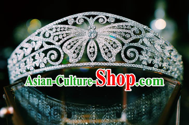 Top European Retro Zircon Butterfly Royal Crown Bride Headwear Princess Wedding Jewelry Accessories Top European Retro Zircon Butterfly Royal Crown Bride Headwear Princess Wedding Jewelry Accessories