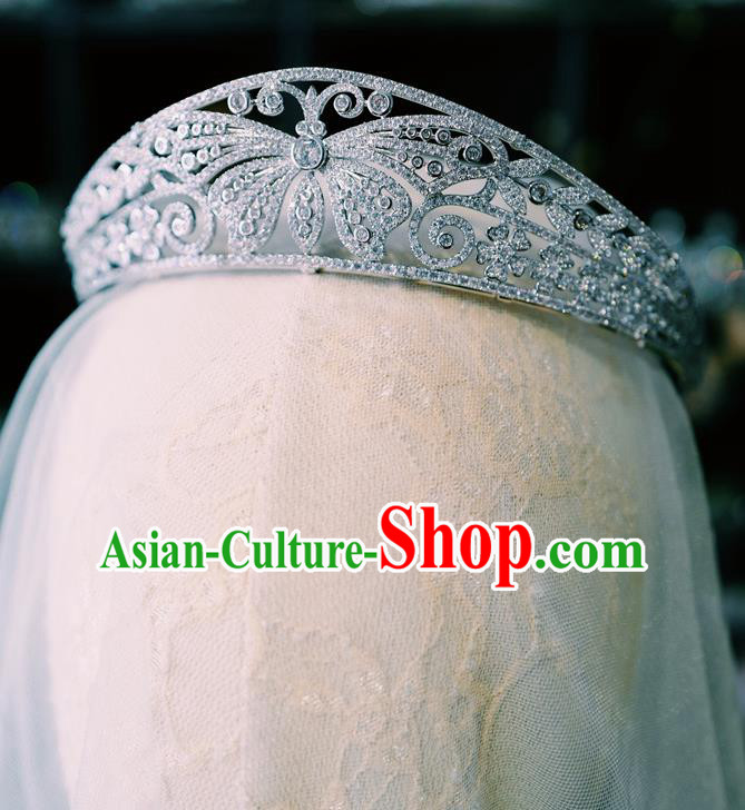 Top European Retro Zircon Butterfly Royal Crown Bride Headwear Princess Wedding Jewelry Accessories Top European Retro Zircon Butterfly Royal Crown Bride Headwear Princess Wedding Jewelry Accessories