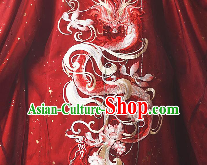 Traditional China Tang Dynasty Wedding Clothing Ancient Royal Princess Embroidered Red Costumes Complete Set Traditional China Tang Dynasty Wedding Clothing Ancient Royal Princess Embroidered Red Costumes Complete Set