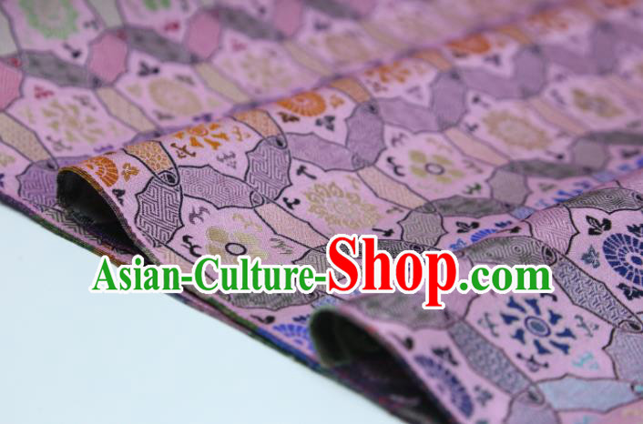 Chinese Classical Lotus Butterfly Pattern Design Pink Song Brocade Fabric Asian Traditional Silk Material Chinese Classical Lotus Butterfly Pattern Design Pink Song Brocade Fabric Asian Traditional Silk Material
