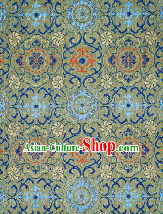 Chinese Classical Lotus Pattern Design Green Song Brocade Fabric Asian Traditional Silk Material Chinese Classical Lotus Pattern Design Green Song Brocade Fabric Asian Traditional Silk Material