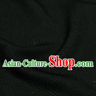 Chinese Classical Jacquard Pattern Design Atrovirens Mulberry Silk Fabric Asian Traditional Cheongsam Silk Material