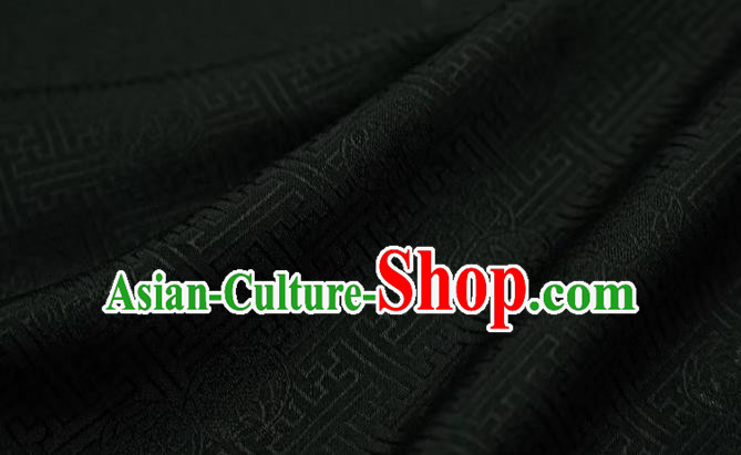 Chinese Classical Jacquard Pattern Design Atrovirens Mulberry Silk Fabric Asian Traditional Cheongsam Silk Material Chinese Classical Jacquard Pattern Design Atrovirens Mulberry Silk Fabric Asian Traditional Cheongsam Silk Material