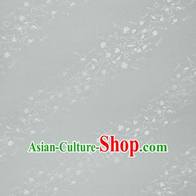Chinese Classical Jacquard Pattern Design White Mulberry Silk Fabric Asian Traditional Cheongsam Silk Material