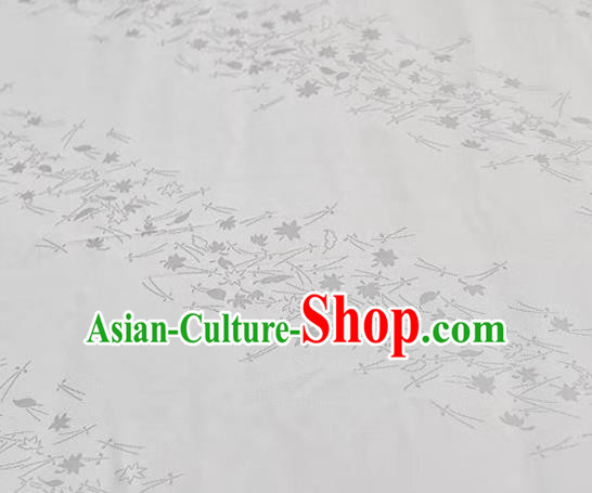 Chinese Classical Jacquard Pattern Design White Mulberry Silk Fabric Asian Traditional Cheongsam Silk Material Chinese Classical Jacquard Pattern Design White Mulberry Silk Fabric Asian Traditional Cheongsam Silk Material