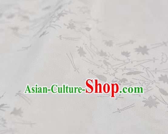 Chinese Classical Jacquard Pattern Design White Mulberry Silk Fabric Asian Traditional Cheongsam Silk Material Chinese Classical Jacquard Pattern Design White Mulberry Silk Fabric Asian Traditional Cheongsam Silk Material