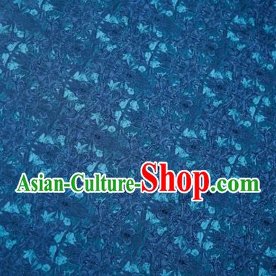 Chinese Classical Grass Pattern Design Peacock Green Su Brocade Fabric Asian Traditional Silk Material