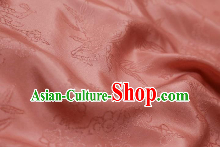 Chinese Classical Plum Pattern Design Pink Mulberry Silk Fabric Asian Traditional Cheongsam Silk Material Chinese Classical Plum Pattern Design Pink Mulberry Silk Fabric Asian Traditional Cheongsam Silk Material