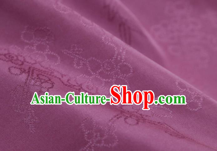 Chinese Classical Plum Pattern Design Purple Mulberry Silk Fabric Asian Traditional Cheongsam Silk Material Chinese Classical Plum Pattern Design Purple Mulberry Silk Fabric Asian Traditional Cheongsam Silk Material