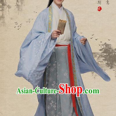 Chinese Ancient Poet Yan Jidao Hanfu Clothing Traditional Song Dynasty Scholar Nobility Childe Costumes for Men