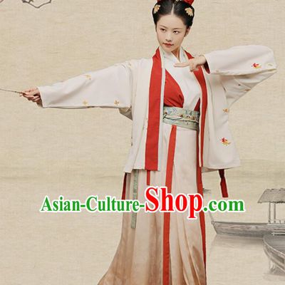 Chinese Ancient Female Swordsman Hanfu Dress Traditional Song Dynasty Heroine Liang Hongyu Costumes for Women