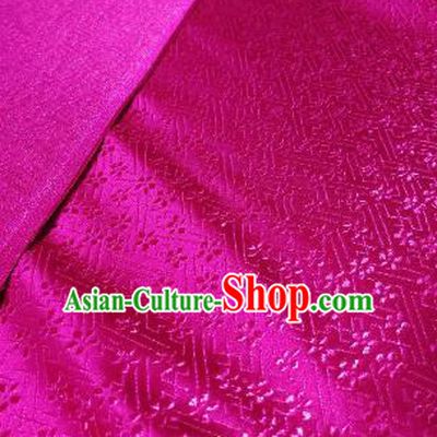Chinese Classical Babysbreath Pattern Design Rosy Brocade Fabric Asian Traditional Satin Silk Material