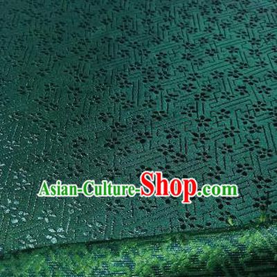 Chinese Classical Babysbreath Pattern Design Atrovirens Brocade Fabric Asian Traditional Satin Silk Material