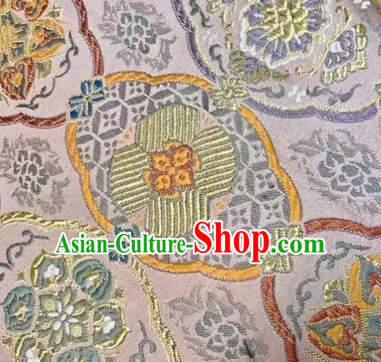 Japanese Kimono Classical Pattern Design Pink Brocade Fabric Asian Traditional Satin Silk Material Japanese Kimono Classical Pattern Design Pink Brocade Fabric Asian Traditional Satin Silk Material