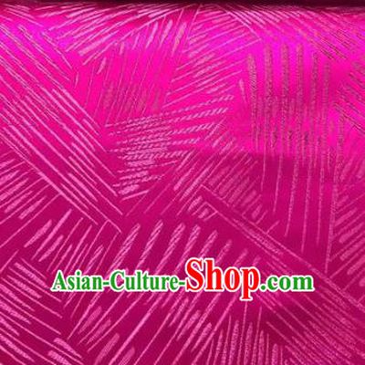 Chinese Classical Meteor Shower Pattern Design Rosy Brocade Fabric Asian Traditional Satin Silk Material