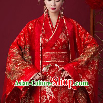 Ancient Chinese Tang Imperial Palace Princess Bride Wedding Dress