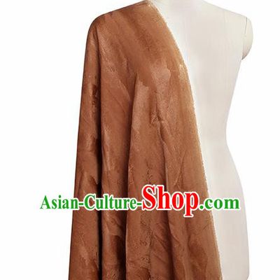 Chinese Classical Pattern Design Brown Gambiered Guangdong Gauze Fabric Asian Traditional Cheongsam Silk Material