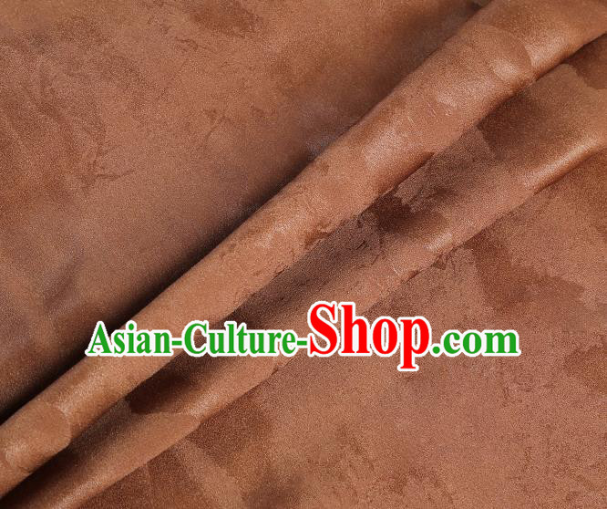 Chinese Classical Pattern Design Brown Gambiered Guangdong Gauze Fabric Asian Traditional Cheongsam Silk Material Chinese Classical Pattern Design Brown Gambiered Guangdong Gauze Fabric Asian Traditional Cheongsam Silk Material