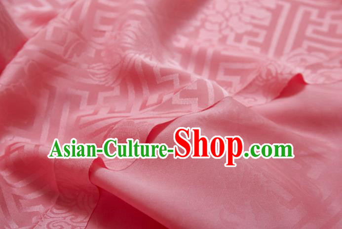 Chinese Classical Peony Pattern Design Pink Silk Fabric Asian Traditional Cheongsam Brocade Material Chinese Classical Peony Pattern Design Pink Silk Fabric Asian Traditional Cheongsam Brocade Material