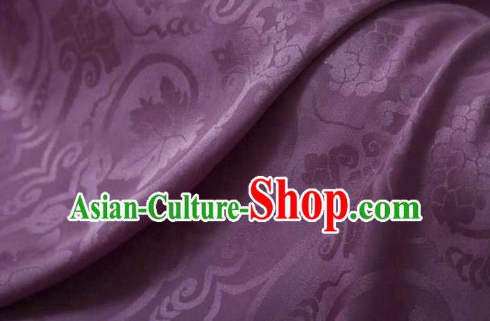 Chinese Classical Grape Vine Pattern Design Purple Silk Fabric Asian Traditional Cheongsam Brocade Material Chinese Classical Grape Vine Pattern Design Purple Silk Fabric Asian Traditional Cheongsam Brocade Material