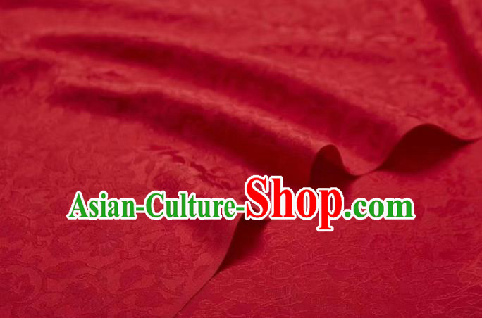 Chinese Classical Peony Pattern Design Red Silk Fabric Asian Traditional Cheongsam Brocade Material Chinese Classical Peony Pattern Design Red Silk Fabric Asian Traditional Cheongsam Brocade Material
