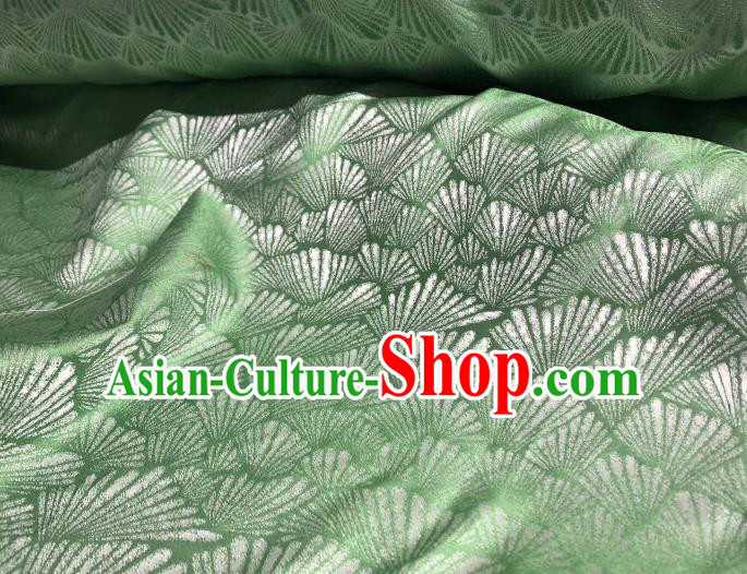 Chinese Classical Pine Pattern Design Green Silk Fabric Asian Traditional Cheongsam Brocade Material Chinese Classical Pine Pattern Design Green Silk Fabric Asian Traditional Cheongsam Brocade Material
