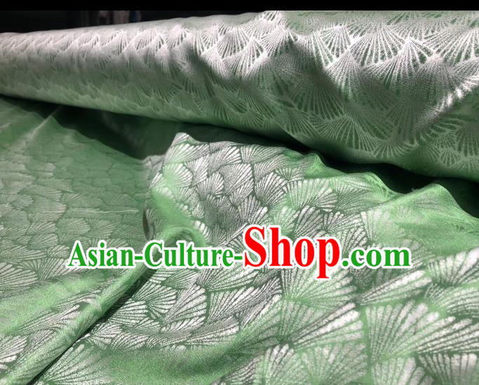 Chinese Classical Pine Pattern Design Green Silk Fabric Asian Traditional Cheongsam Brocade Material Chinese Classical Pine Pattern Design Green Silk Fabric Asian Traditional Cheongsam Brocade Material