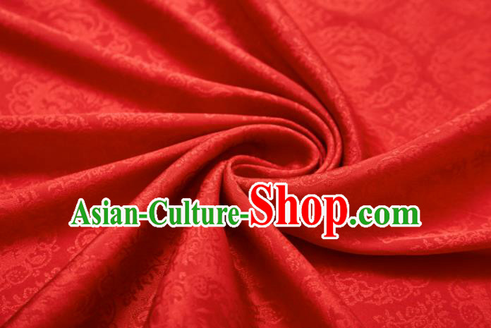 Chinese Classical Rosefinch Pattern Design Red Silk Fabric Asian Traditional Cheongsam Brocade Material Chinese Classical Rosefinch Pattern Design Red Silk Fabric Asian Traditional Cheongsam Brocade Material