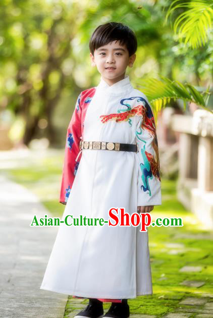 Chinese Traditional Tang Dynasty Swordsman Costume Ancient Scholar Hanfu Clothing for Kids Chinese Traditional Tang Dynasty Swordsman Costume Ancient Scholar Hanfu Clothing for Kids
