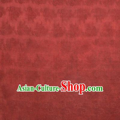Chinese Classical Pattern Design Rust Red Gambiered Guangdong Gauze Fabric Asian Traditional Cheongsam Silk Material