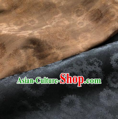 Asian Chinese Traditional Pattern Design Black Gambiered Guangdong Gauze Fabric Silk Material