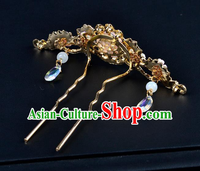 Chinese Ancient Princess Pink Hairpins Traditional Classical Dance Hair Accessories for Women