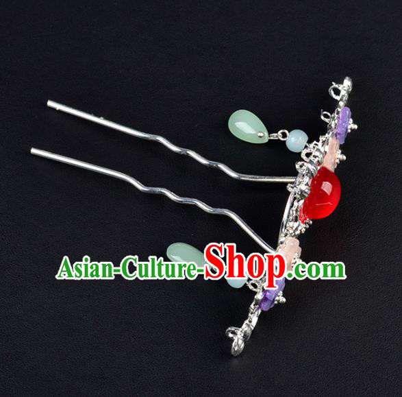 Chinese Ancient Princess Red Hairpins Traditional Classical Dance Hair Accessories for Women Chinese Ancient Princess Red Hairpins Traditional Classical Dance Hair Accessories for Women
