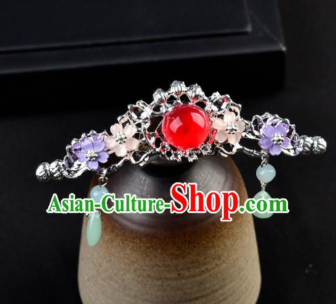 Chinese Ancient Princess Red Hairpins Traditional Classical Dance Hair Accessories for Women Chinese Ancient Princess Red Hairpins Traditional Classical Dance Hair Accessories for Women