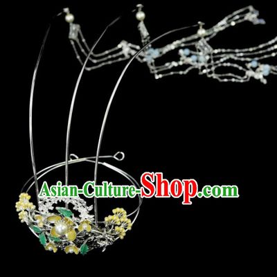 Chinese Ancient Princess Tassel Hair Crown Traditional Classical Dance Hair Accessories for Women