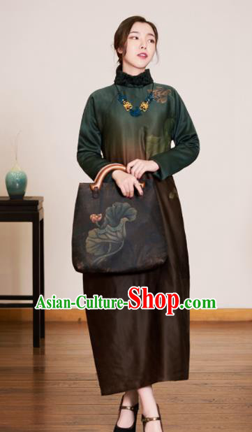Traditional Chinese Young Women Cheongsam Silk Qipao Dress Traditional Chinese Young Women Cheongsam Silk Qipao Dress