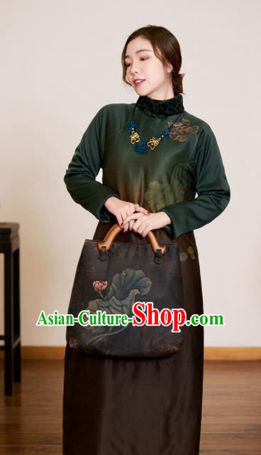 Traditional Chinese Young Women Cheongsam Silk Qipao Dress Traditional Chinese Young Women Cheongsam Silk Qipao Dress